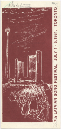 7 th Latvian Song festival, July 1-5, 1981, Toronto : [programma]