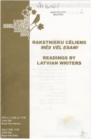 Rakstnieku cēliens Mēs vēl esam ! = Readings by Latvian Writers : [programma]