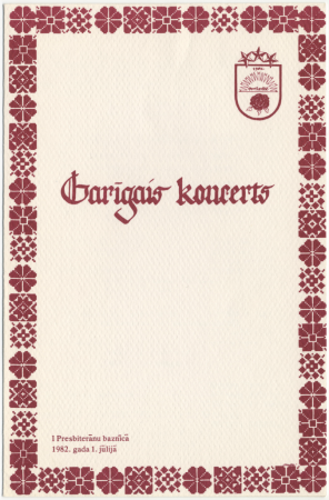 Devītie Rietumu krasta latviešu dziesmu svētki : Garīgais koncerts : programma