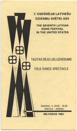 7. Vispārējie latviešu Dziesmu svētki Amerikā, Milvoki, 1983. gadā : Tautas deju lieluzvedums : programma
