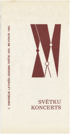 7. Vispārējie latviešu Dziesmu svētki Amerikā, Milvoki, 1983. gadā : Svētku koncerts : programma