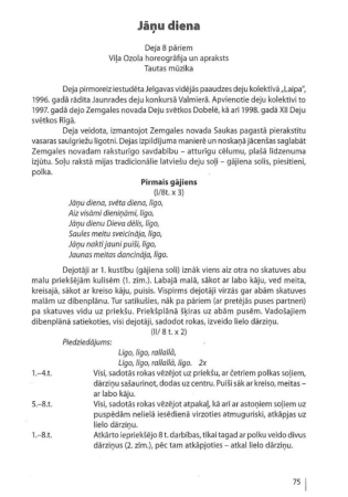 Jāņu diena : dejas apraksts