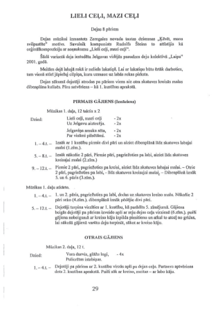 Lieli ceļi, mazi ceļi : dejas apraksts