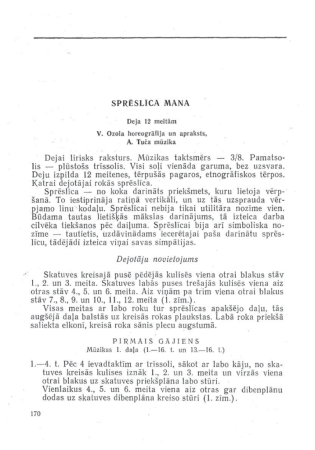 Spēslīca mana : dejas apraksts