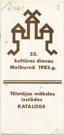 33. kultūras dienas Melnburnā 1983. g. : Tēlotājas māklsas izstādes katalogs