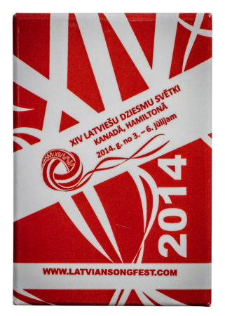 XIV Latviešu dziesmu svētku Kanadā, Hamiltonā 2014.g. piespraude