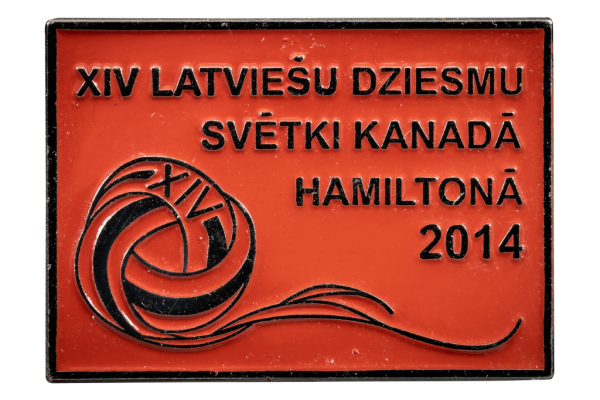 14. Latviešu Dziesmu svētku Kanadā piespraude (2014, Hamiltona)