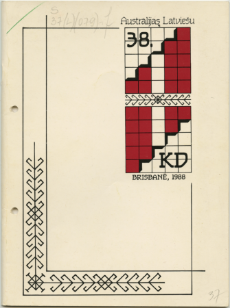 Austrālijas latviešu 38. kultūras dienas : Brisbanē 1988.g. : [notika no 25. līdz 31. dec.]