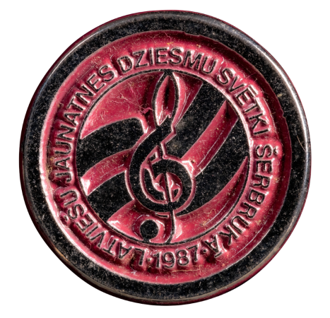 Latviešu jaunatnes dziesmu svētku Kanādā piespraude (1987, Šerbruka)