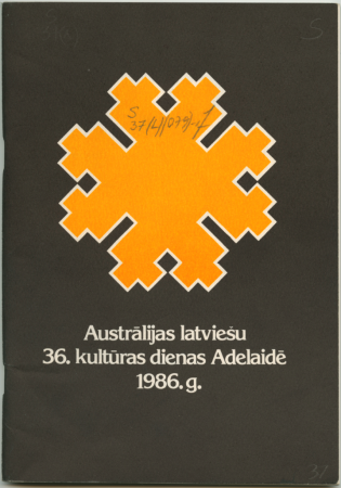 Austrālijas latviešu 36. kultūras dienas Adelaidē, 1986.g. : [programma]