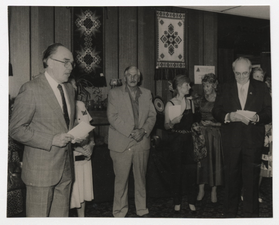 Latvijas konsuls Emīls Dēliņš Benkstaunas pilsētas namā atklāj kultūras dienas