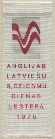 Piespraude - lentīte. Anglijas Latviešu 9. Dziesmu dienas Lesterā. 1975. gada 1. - 3. augusts