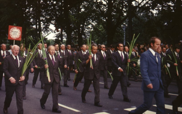 Bauskas rajona dalībnieki XVII Vispārējo latviešu dziesmu un deju svētku gājienā