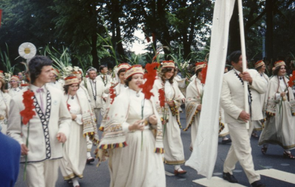 Madonas rajona dalībnieki XVII Vispārējo latviešu dziesmu un deju svētku gājienā
