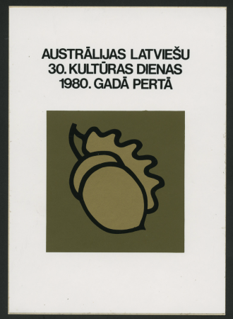 Uzlīme. Austrālijas latviešu 30. Kultūras dienas 1980. gadā Pertā, ar Kultūras dienu simboliku