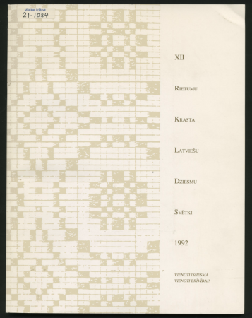 XII Rietumu krasta Latviešu Dziesmu svētki 1992 = XII West coast Latvian Song Festival 1992, [Sietlā, 30. jūnijs - 5. jūlijs] : vadonis