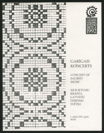 XII Rietumu krasta Latviešu Dziesmu svētki 1992 : Garīgais koncerts