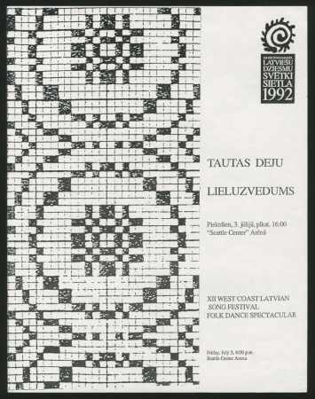 XII Rietumu krasta Latviešu Dziesmu svētki 1992 : Tautas deju lieluzvedums „Seattle Center” arēnā