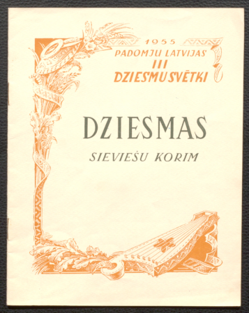 Dziesmas sieviešu korim [Padomju Latvijas III Dziesmu svētki]